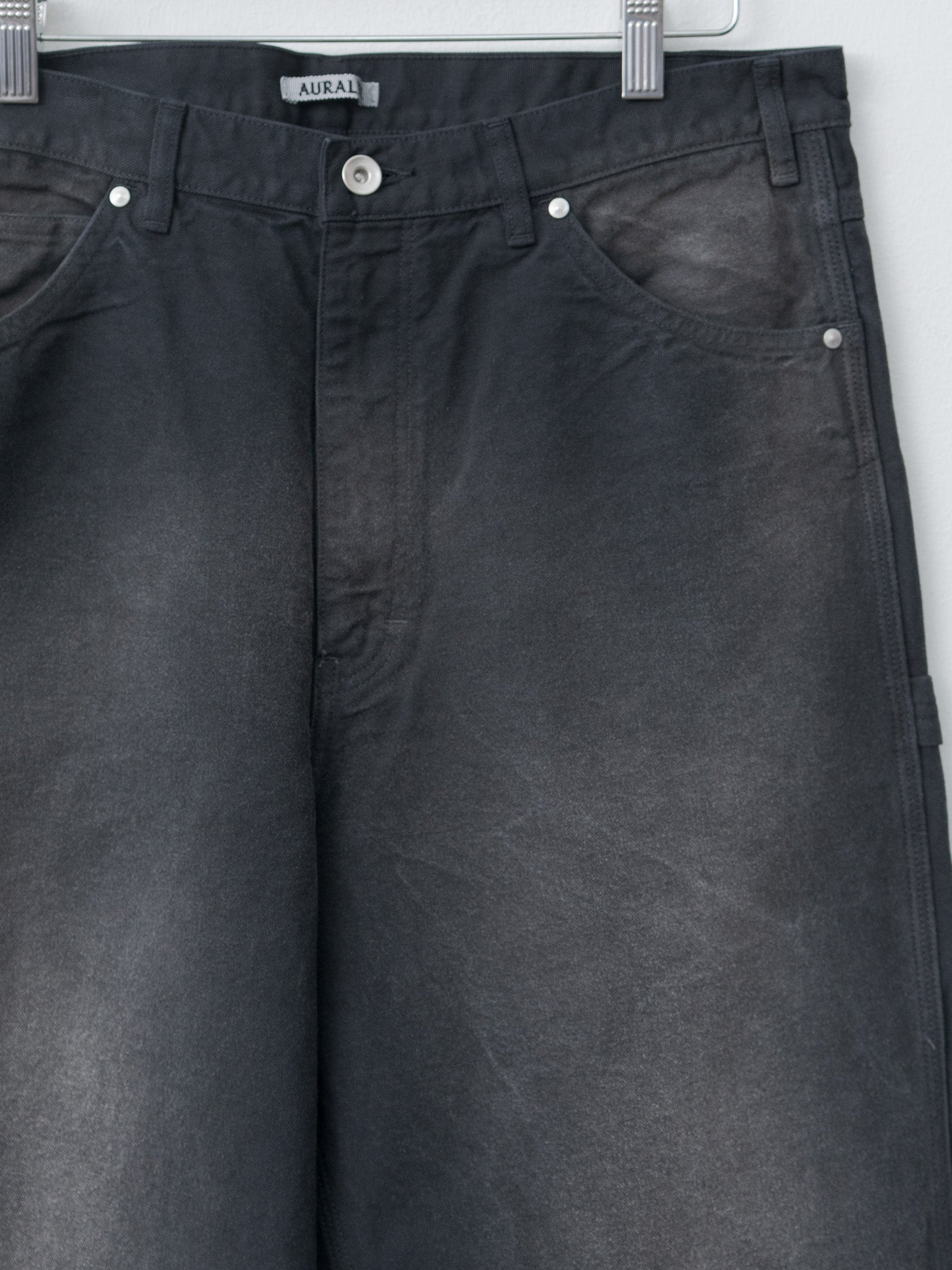 Product Dyed Organic Cotton Duck Painter Pants - Faded Black