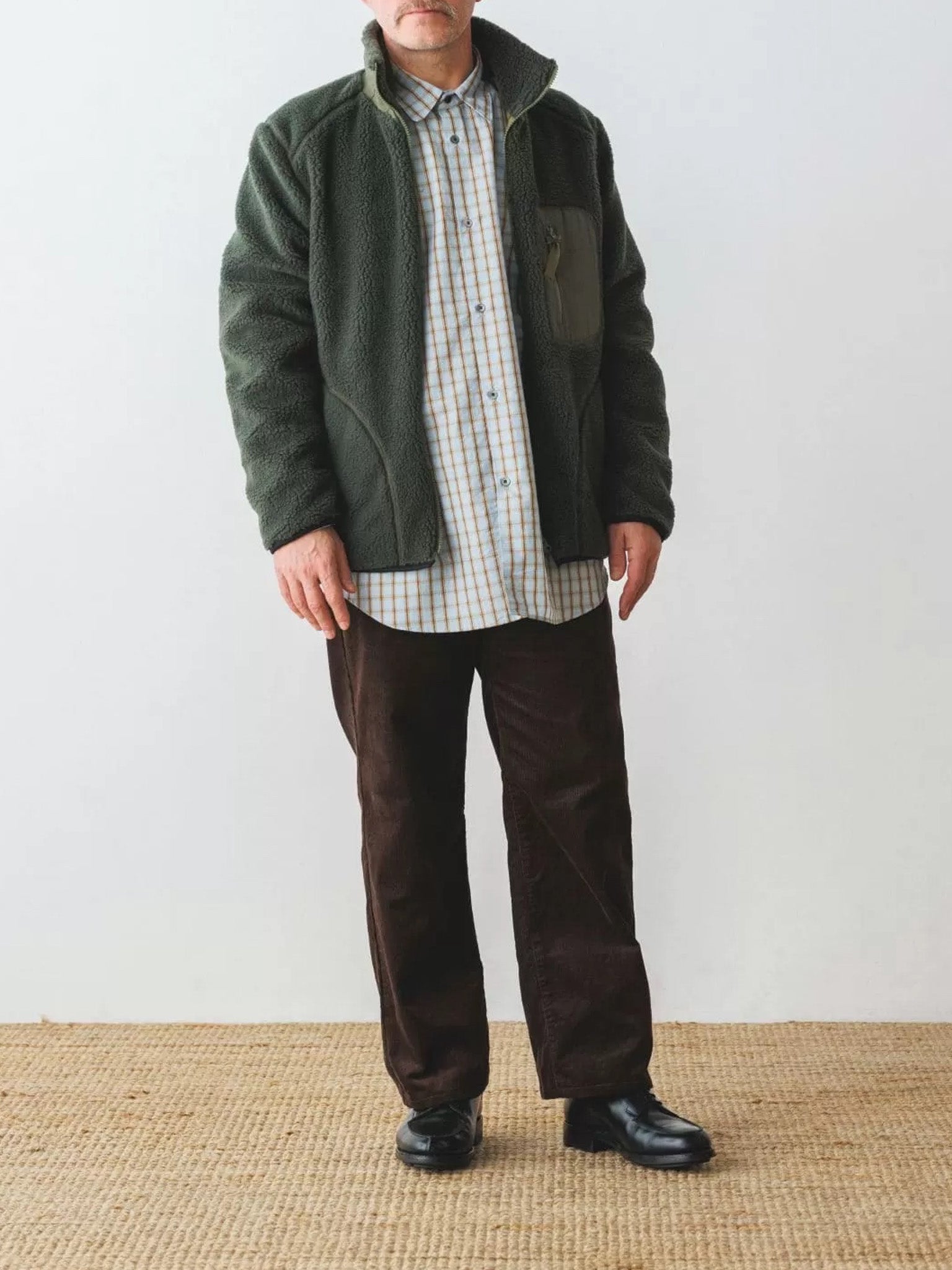 Namu Shop - Fujito Corduroy Cowboy Pants - Brown