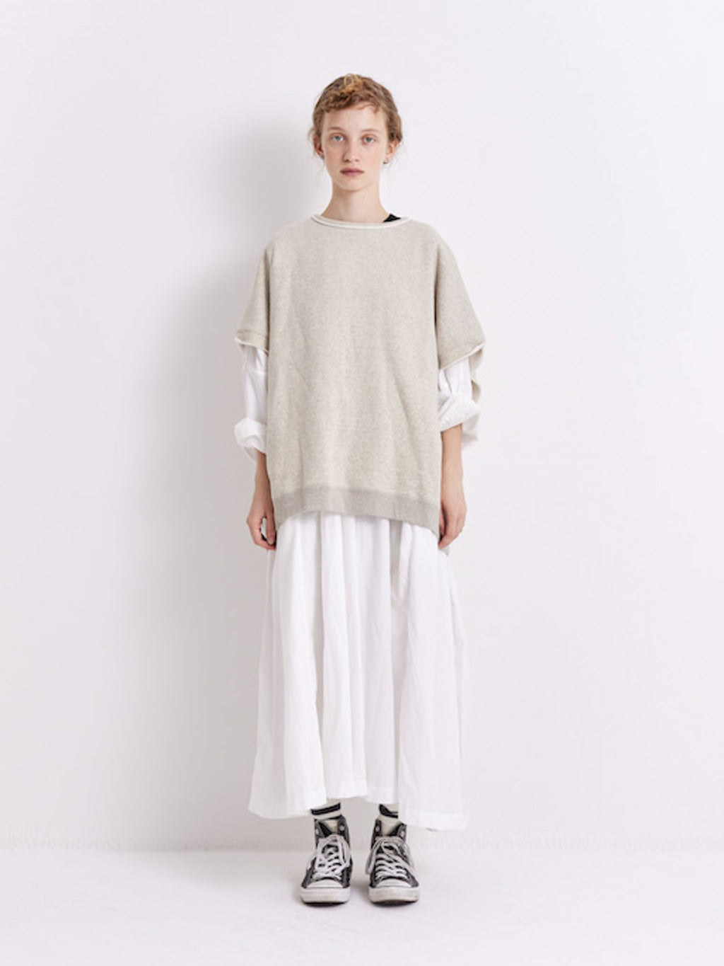 Namu Shop - Veritecoeur Sweatshirt Vest - Oatmeal