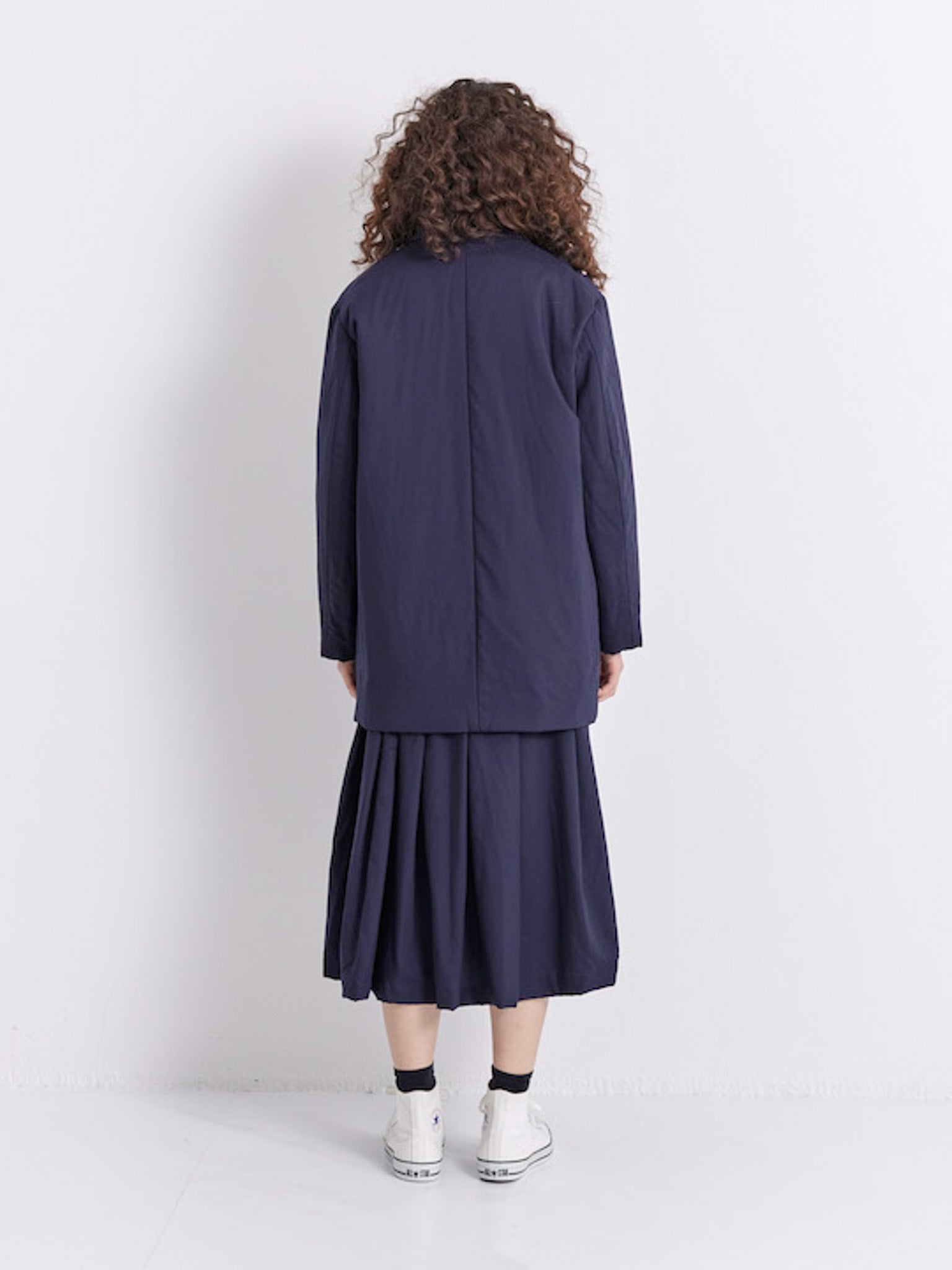 Namu Shop - Veritecoeur Pleated Skirt - Navy