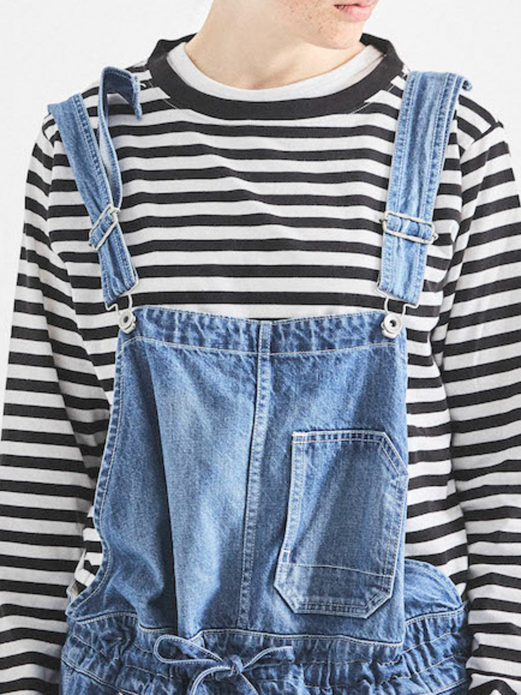Namu Shop - Veritecoeur T/C Border Tee - White x Black