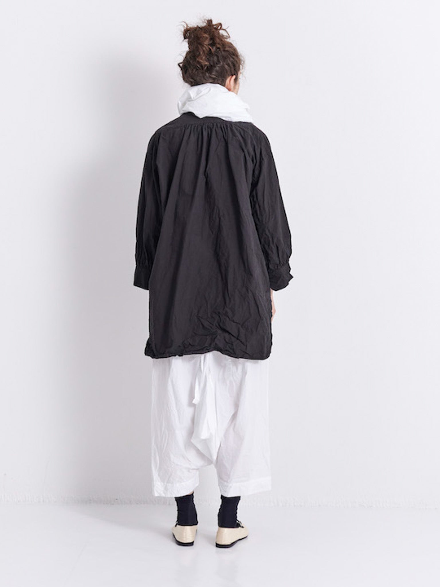 Namu Shop - Veritecoeur Shrink Yoke Shirt - Black