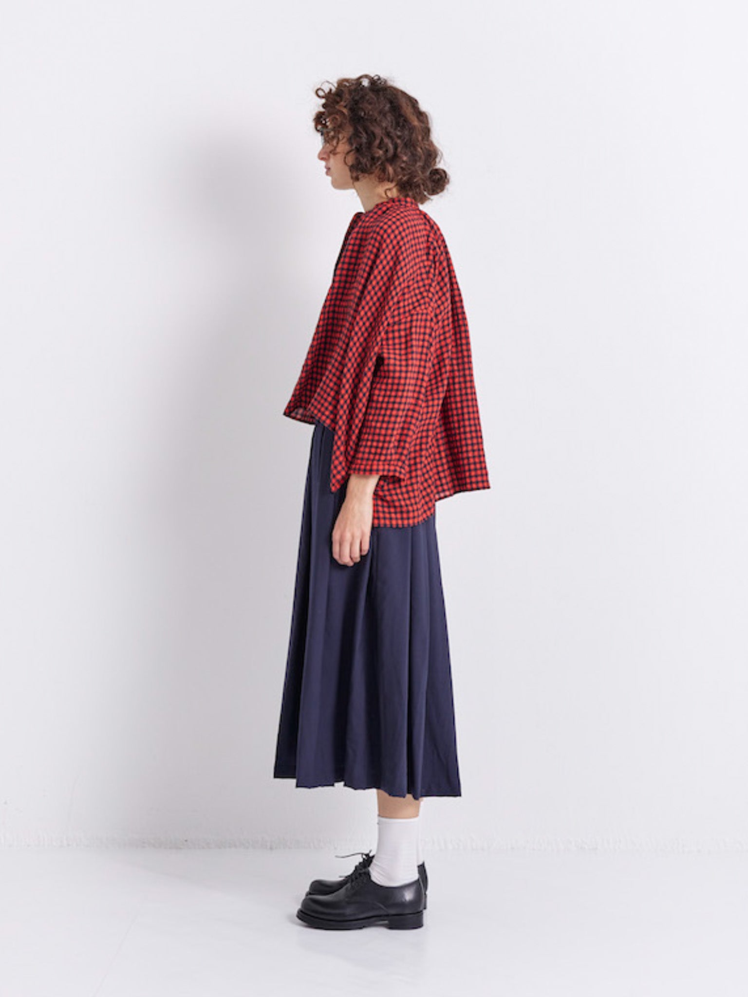 Namu Shop - Veritecoeur Pleated Skirt - Navy