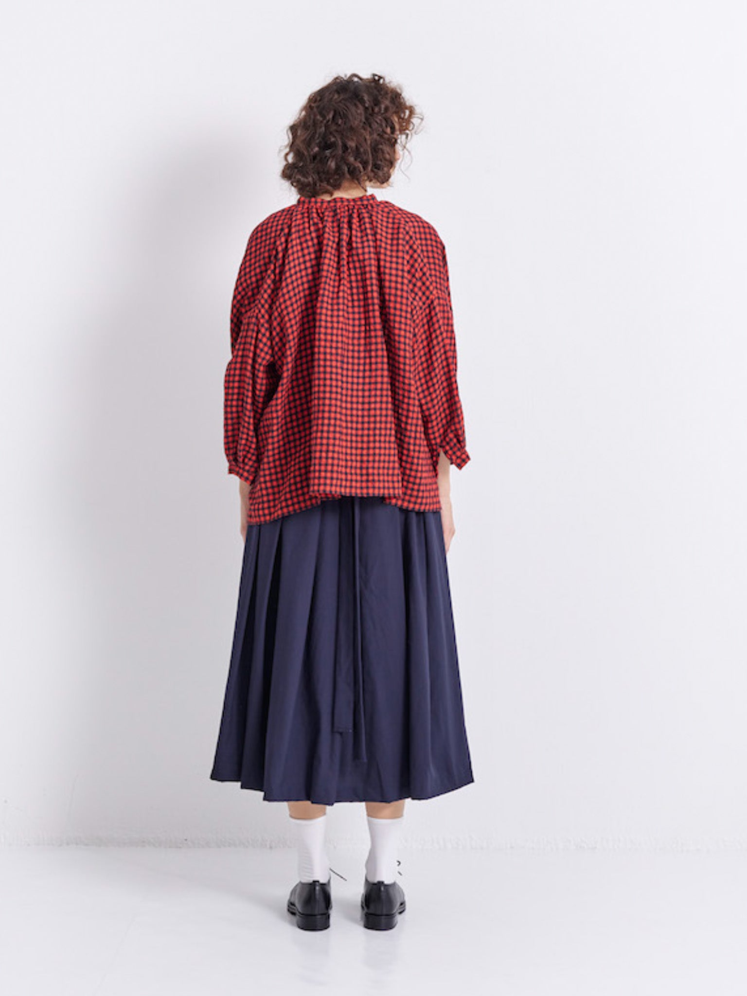 Namu Shop - Veritecoeur Pleated Skirt - Navy