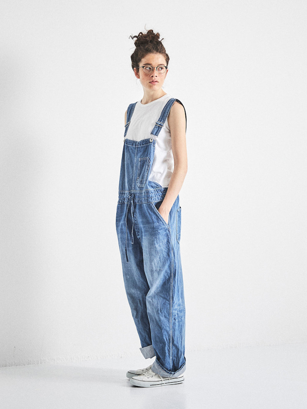 Namu Shop - Veritecoeur Cotton Overalls - Cream