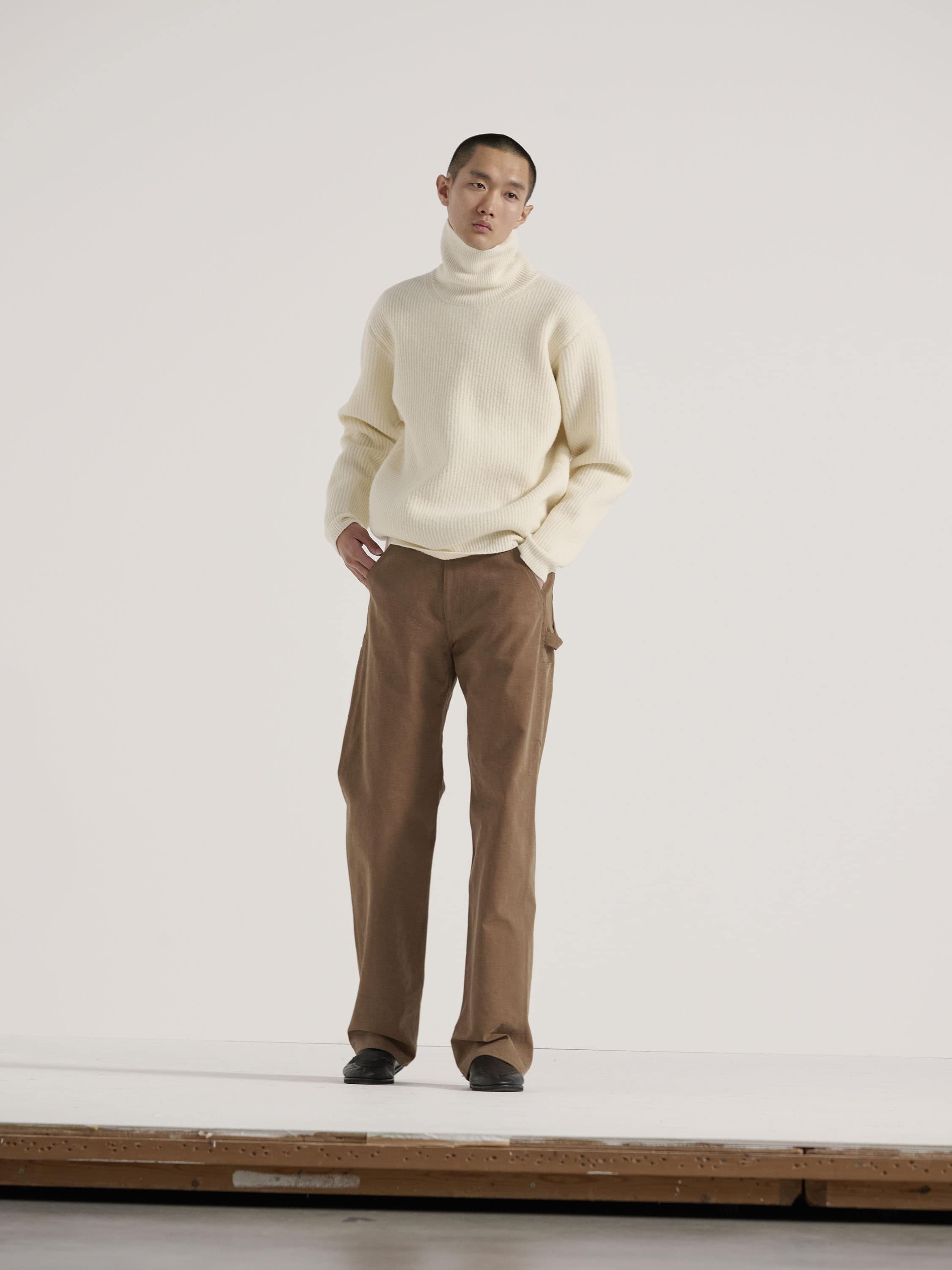Namu Shop - Auralee Washed Heavy Canvas Pants - Ivory