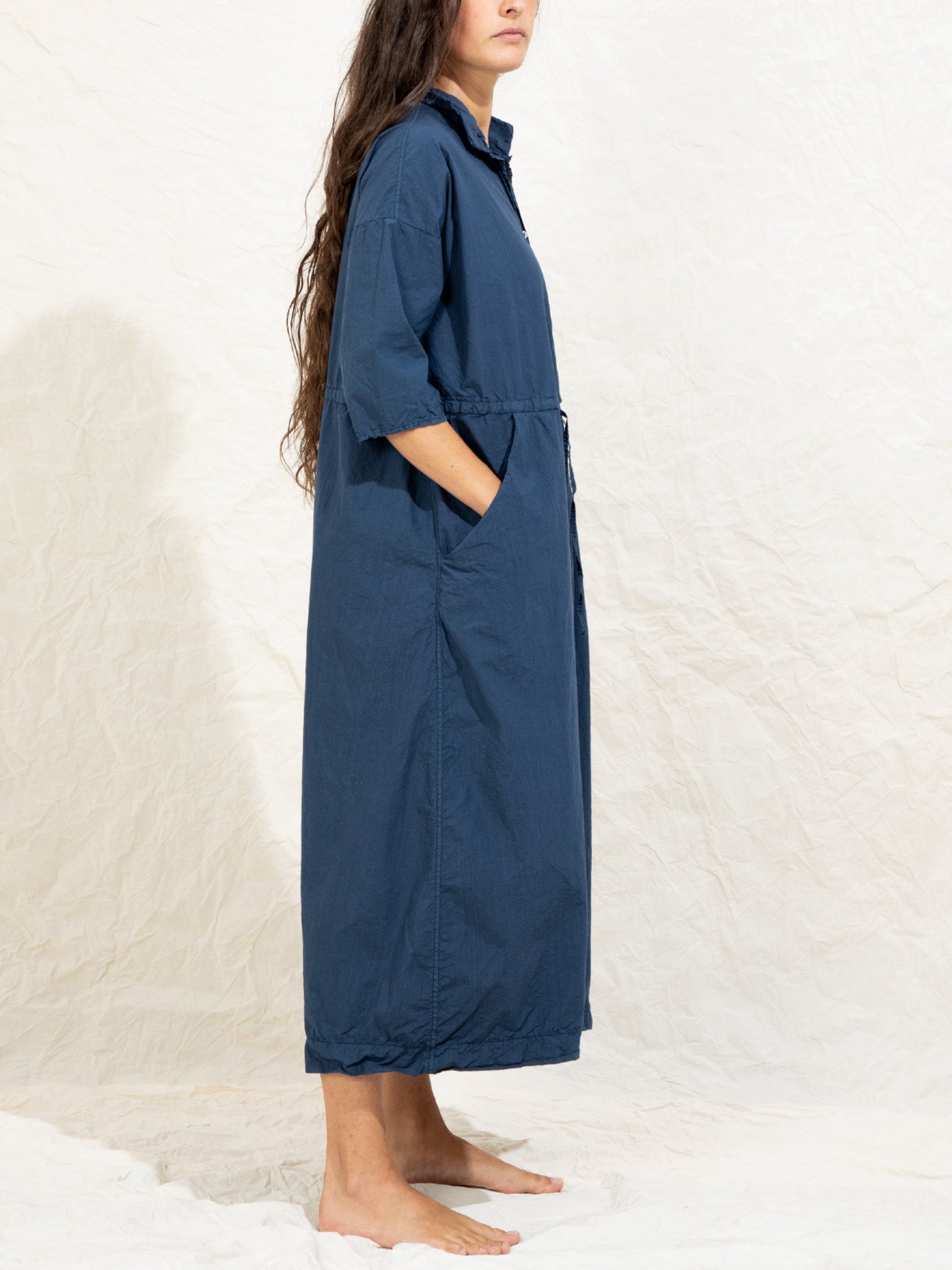 Namu Shop - Album di Famiglia Collar Jumpsuit TC - Navy