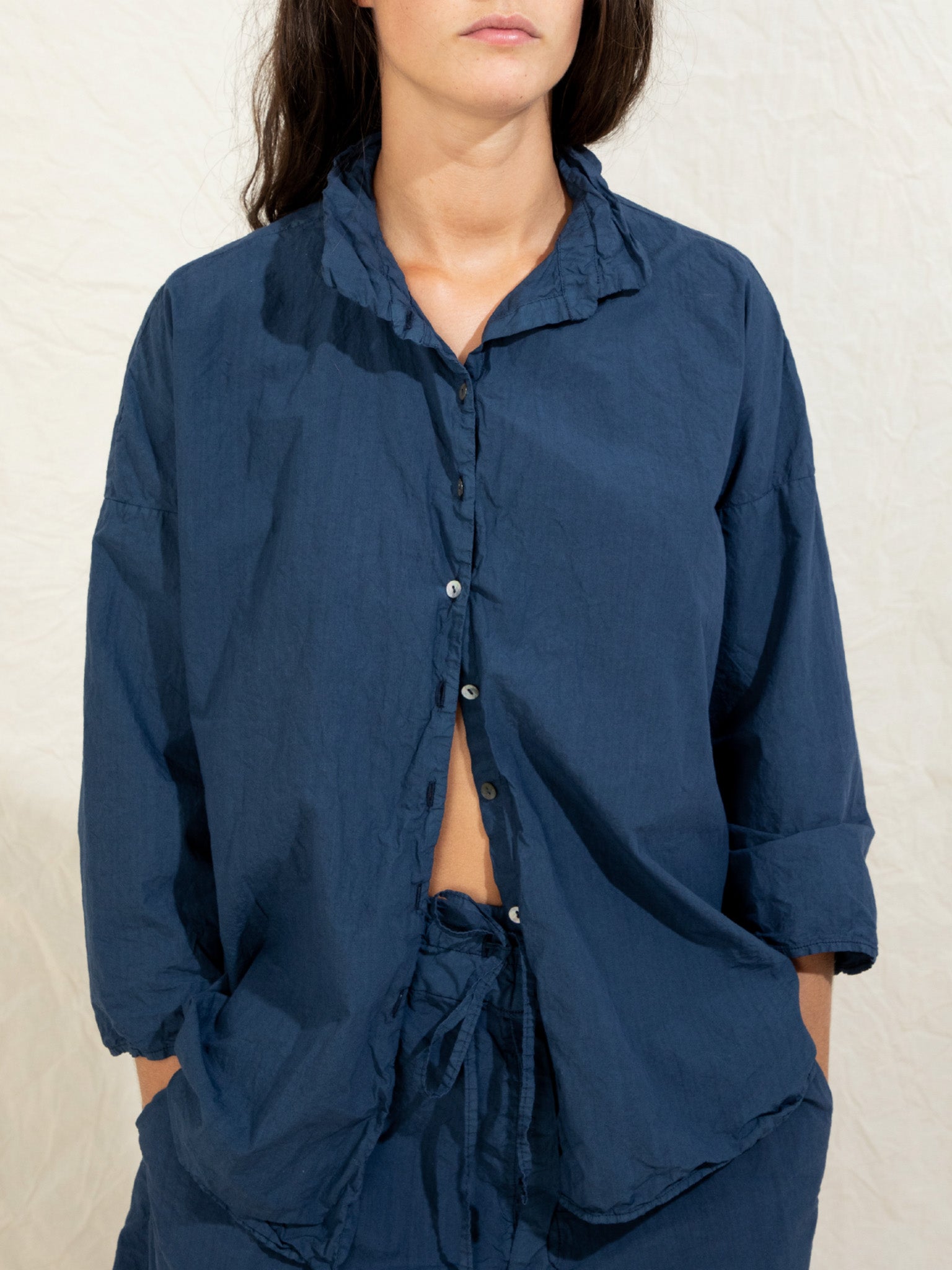 Namu Shop - Album di Famiglia Short Collar Shirt TC - Stone
