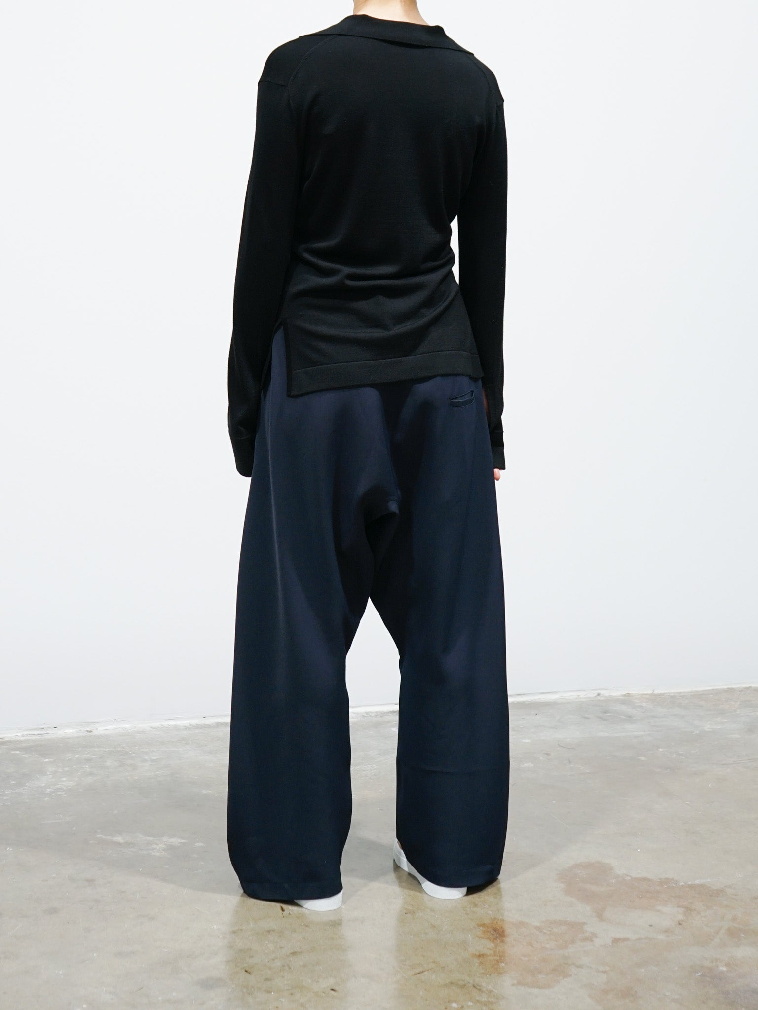 Namu Shop - Studio Nicholson Torr Superfine Button Through Shirt - Black