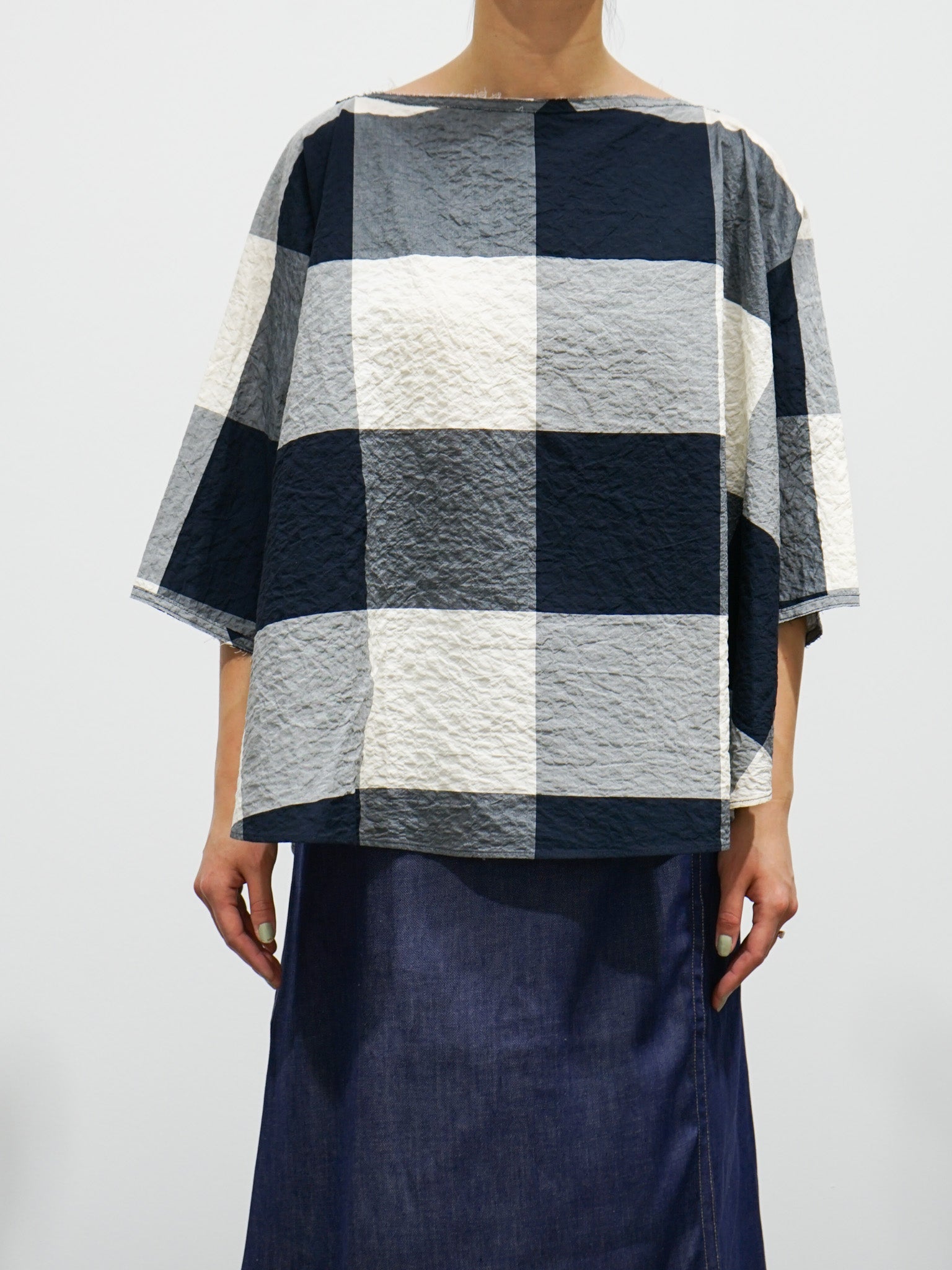 Namu Shop - Toogood The Seafarer Top - Giant Gingham Raw Flint