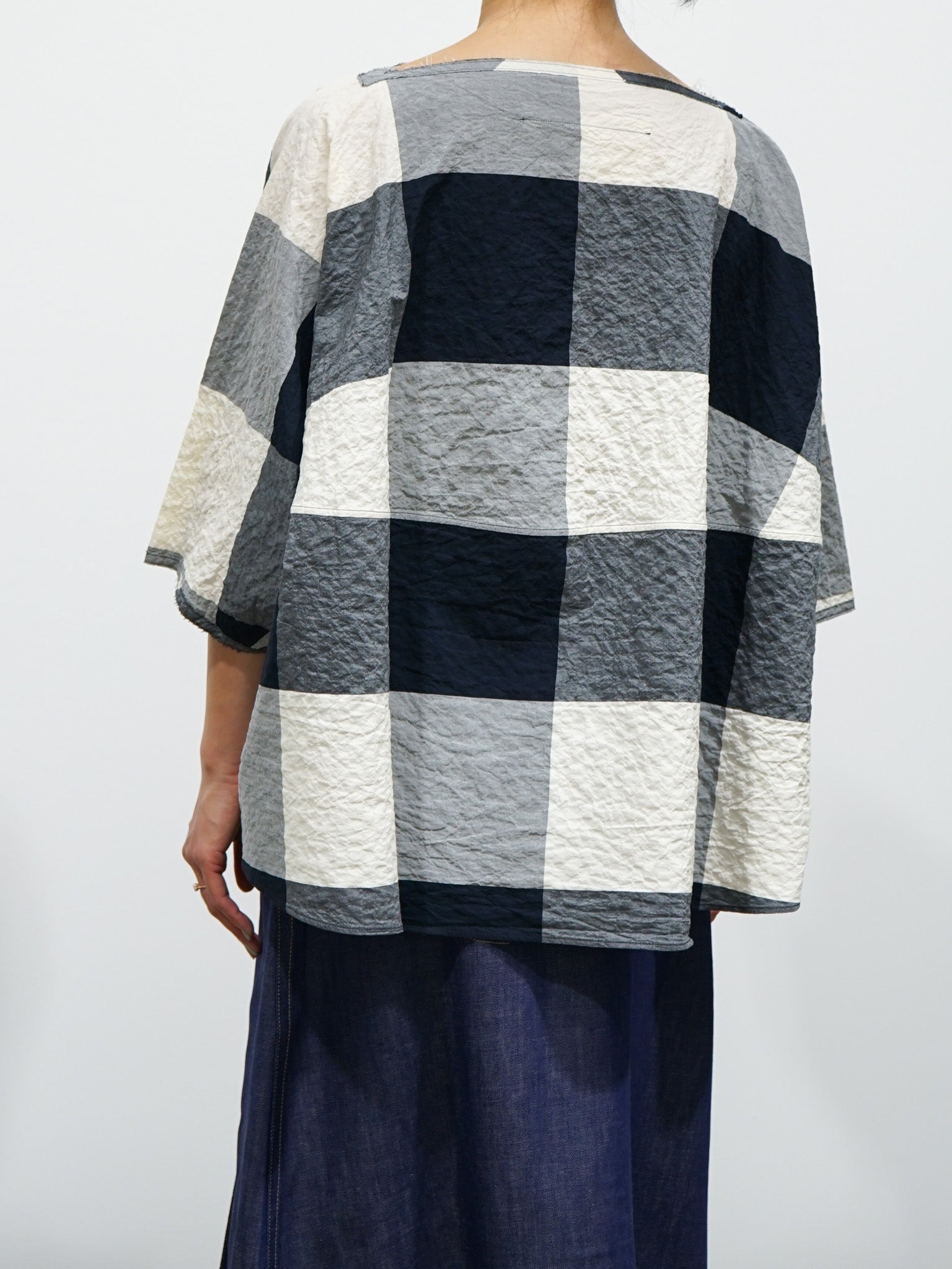 Namu Shop - Toogood The Seafarer Top - Giant Gingham Raw Flint