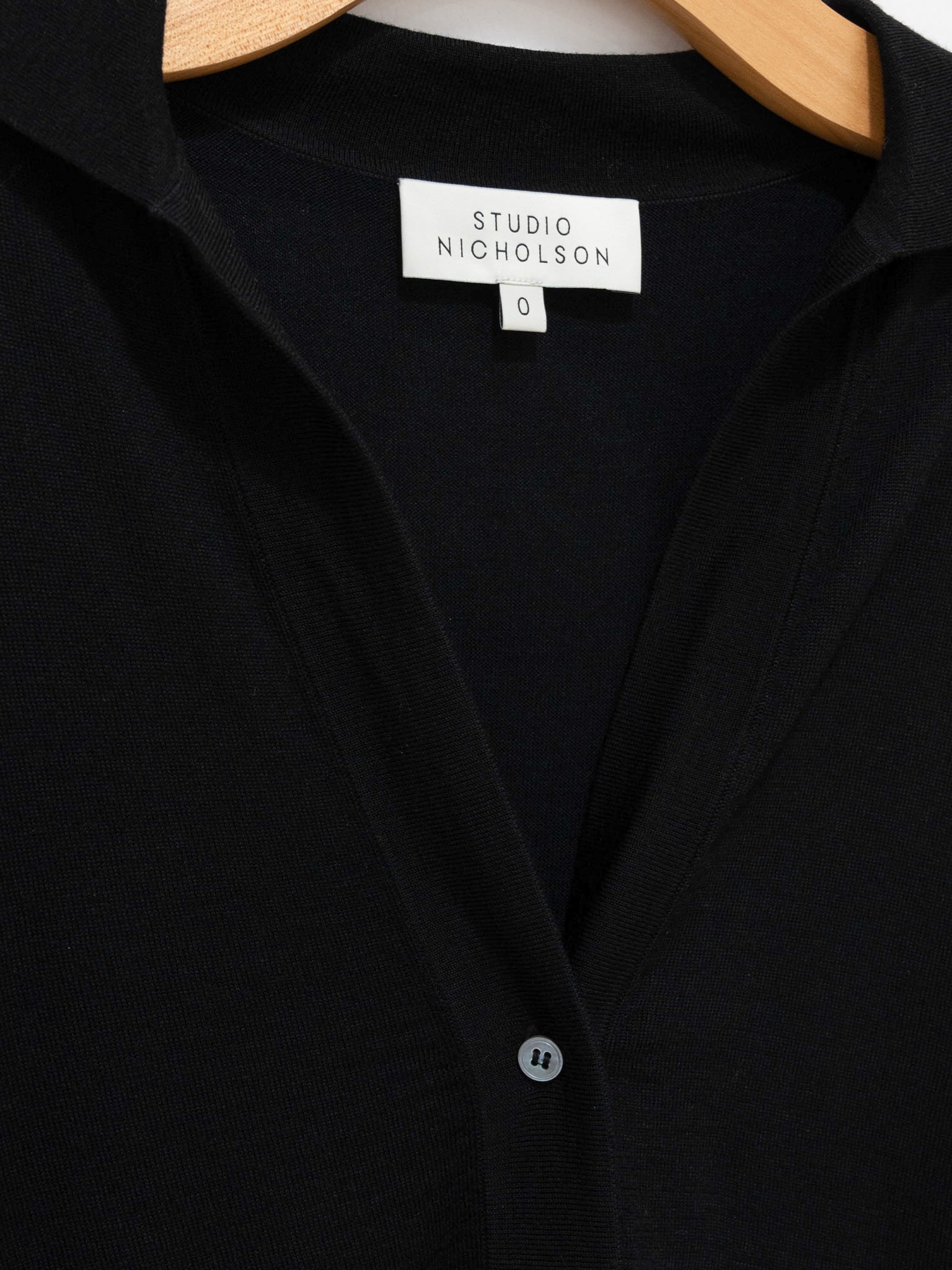 Namu Shop - Studio Nicholson Torr Superfine Button Through Shirt - Black