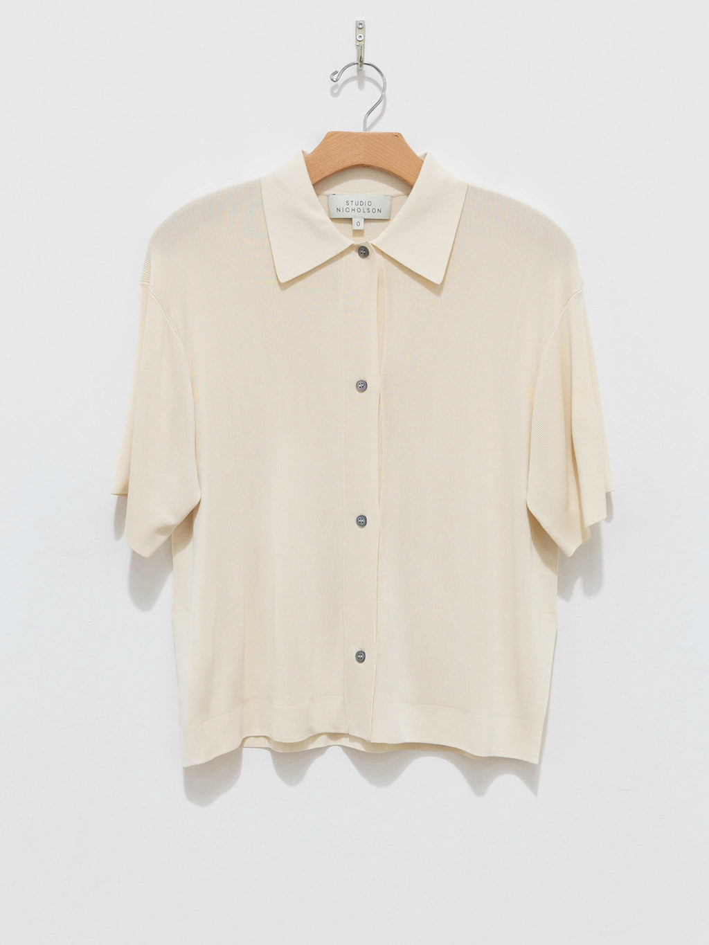 Namu Shop - Studio Nicholson Cedrus Jersey Short Sleeve Shirt - Parchment
