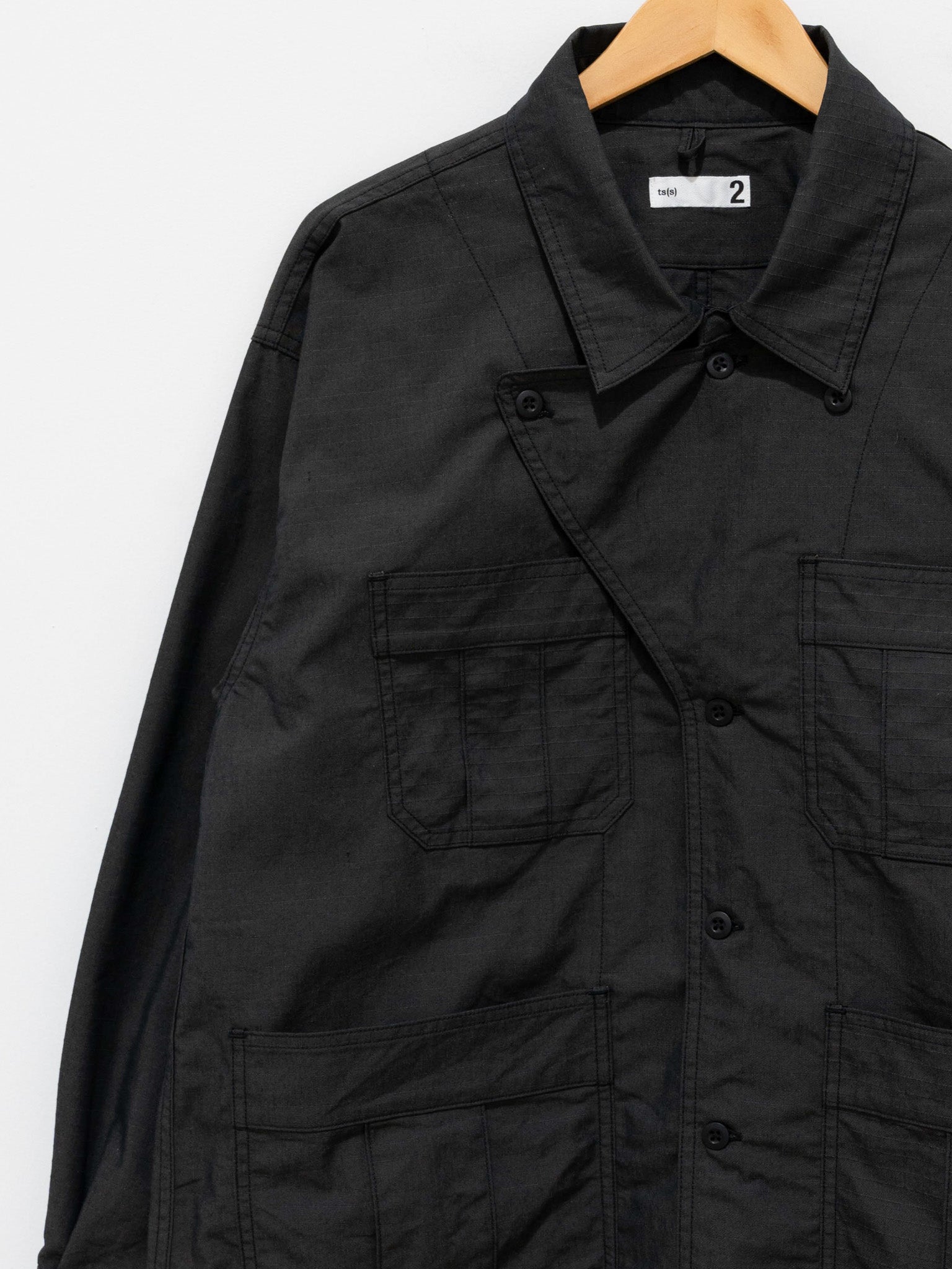 Namu Shop - ts(s) Ripstop Military Shirt Jacket - Charcoal