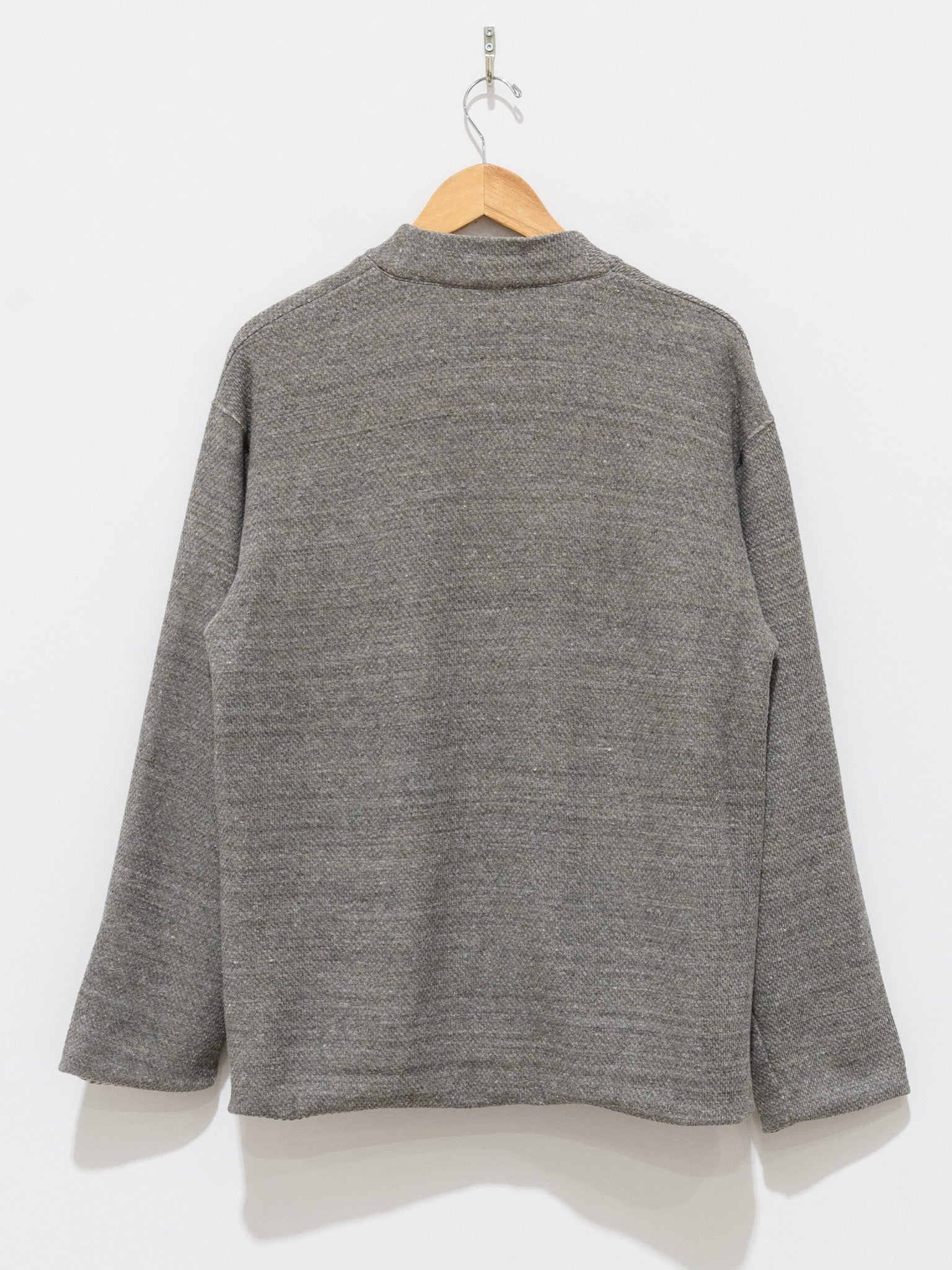 Namu Shop - ts(s) Honeycomb Jersey Lined Easy Cardigan - Gray