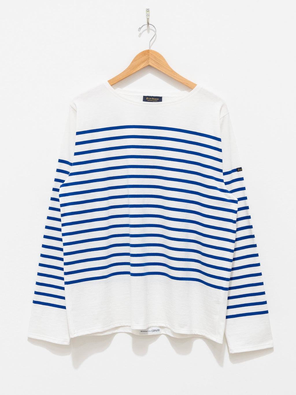 Namu Shop - Veritecoeur Le Minor Border Longsleeve Tee - Royal Blue x White