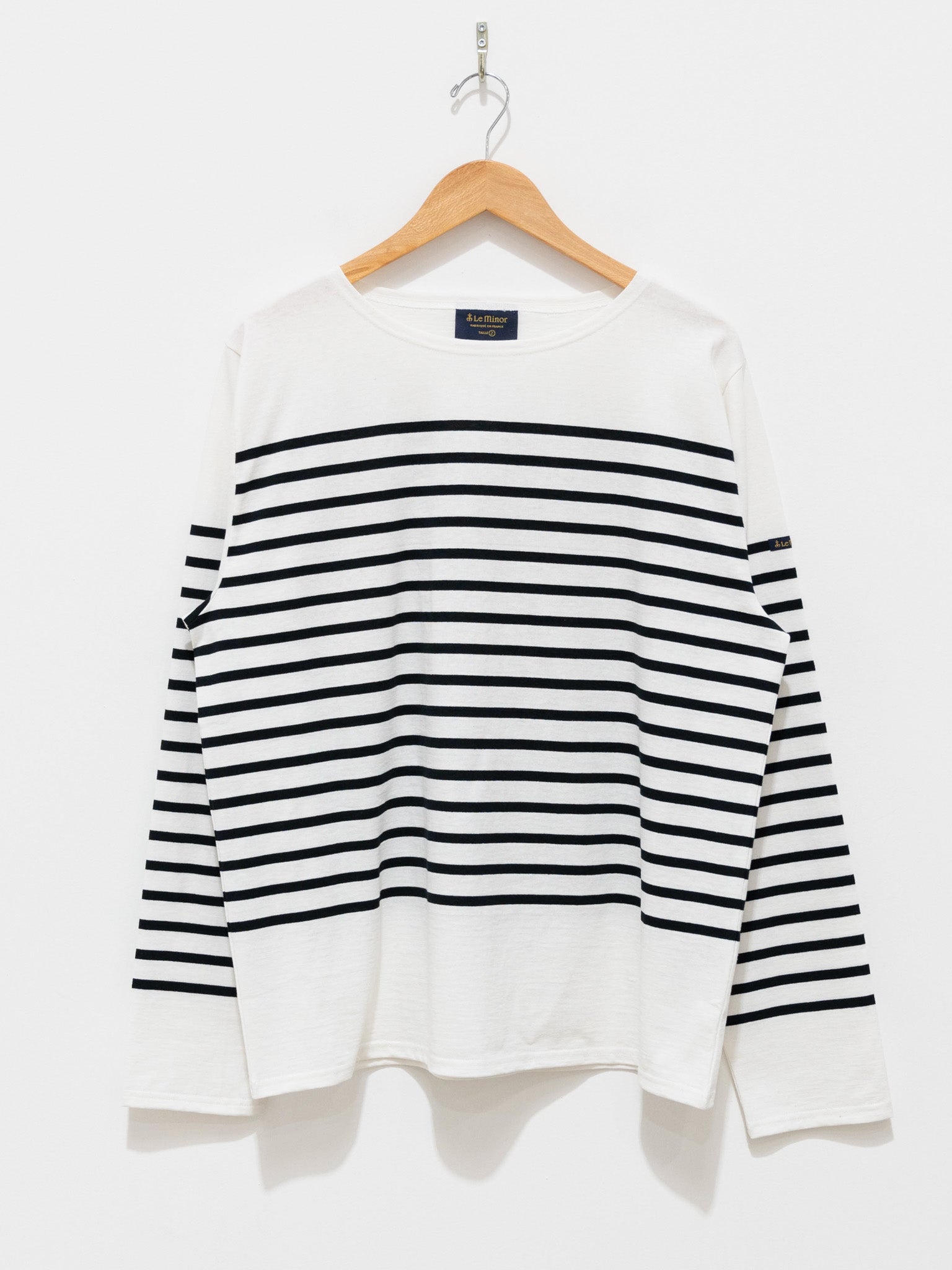 Namu Shop - Veritecoeur Le Minor Border Longsleeve Tee - Black x White