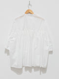 Namu Shop - Veritecoeur Band Collar Gather Back Shirt - White