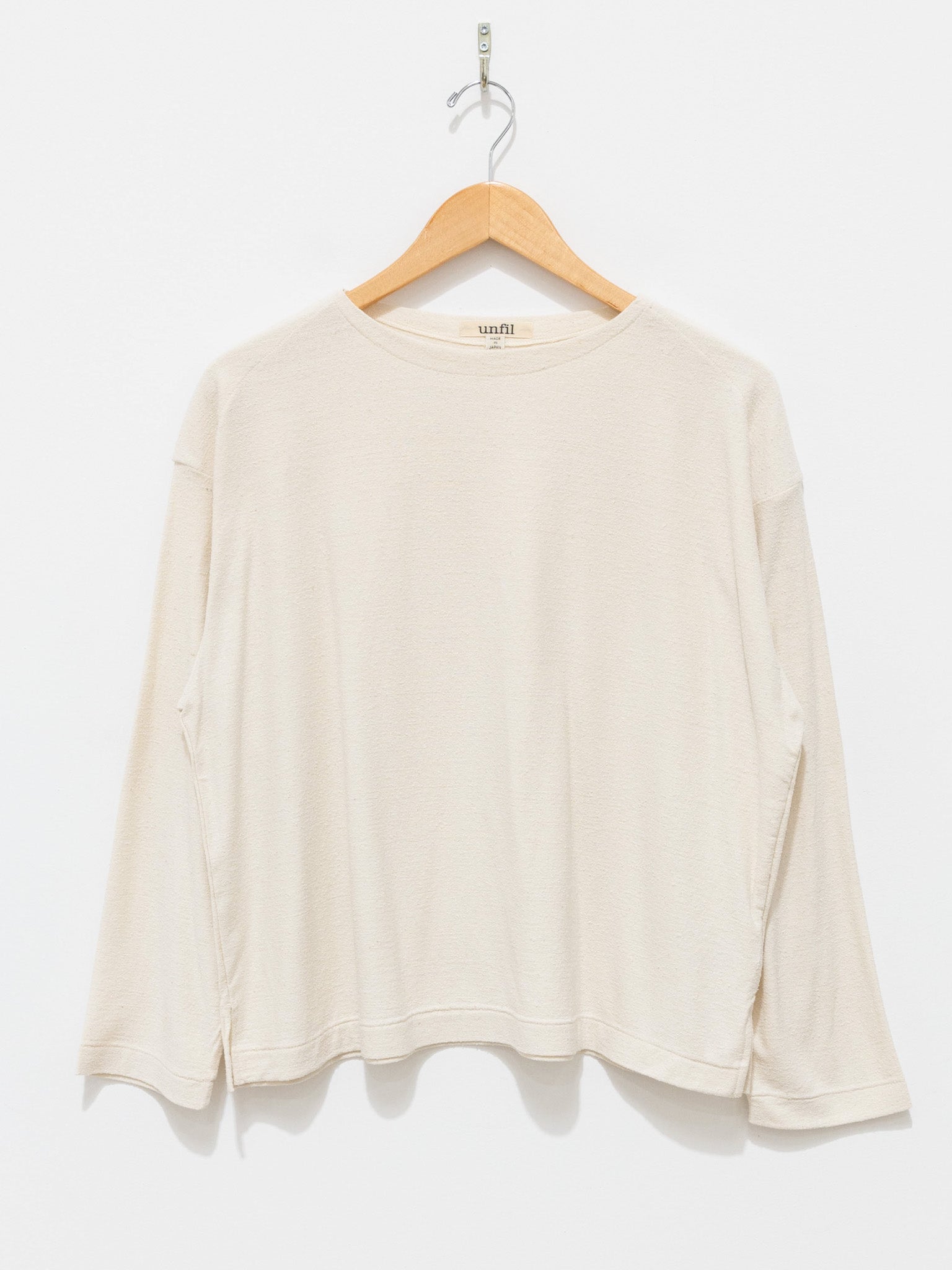 Namu Shop - Unfil Raw Silk Jersey L/S Tee - Natural