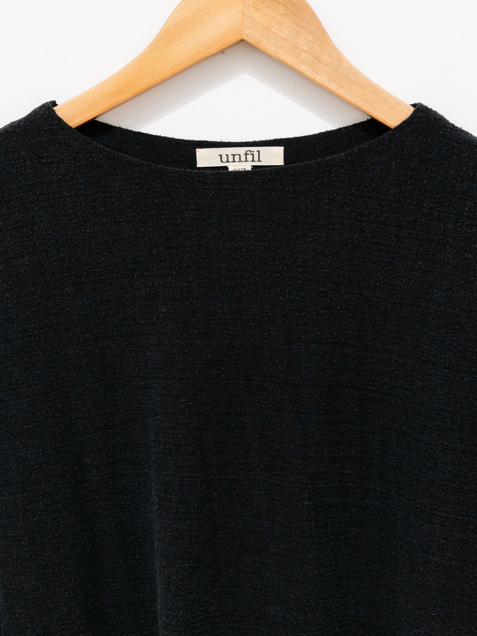Namu Shop - Unfil Raw Silk Jersey L/S Tee - Black