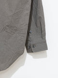 Namu Shop - ts(s) Seersucker Baggy Fit Band Collar Shirt - Gray