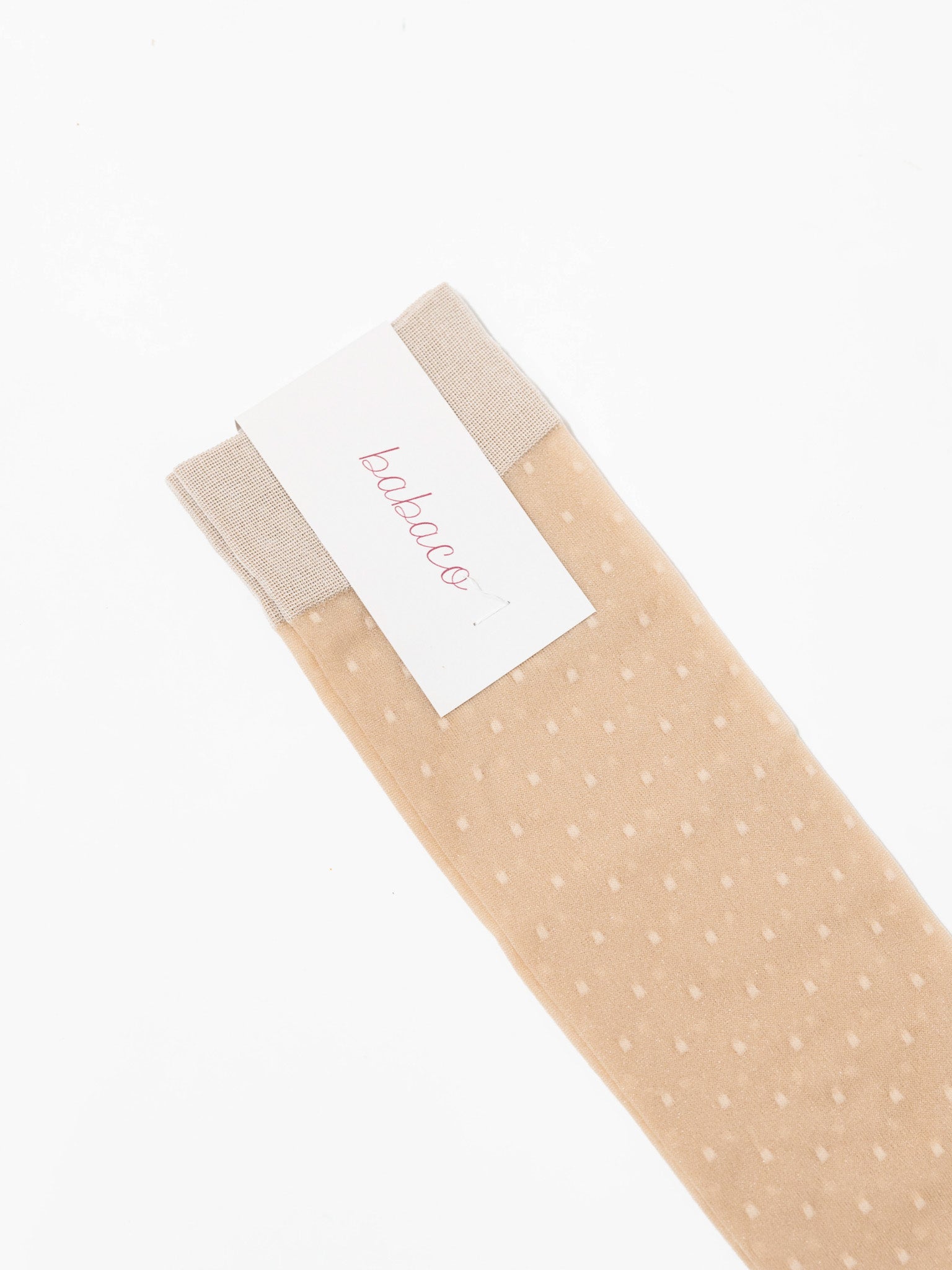 Namu Shop - Babaco Pin Dot Stocking - Beige, Black
