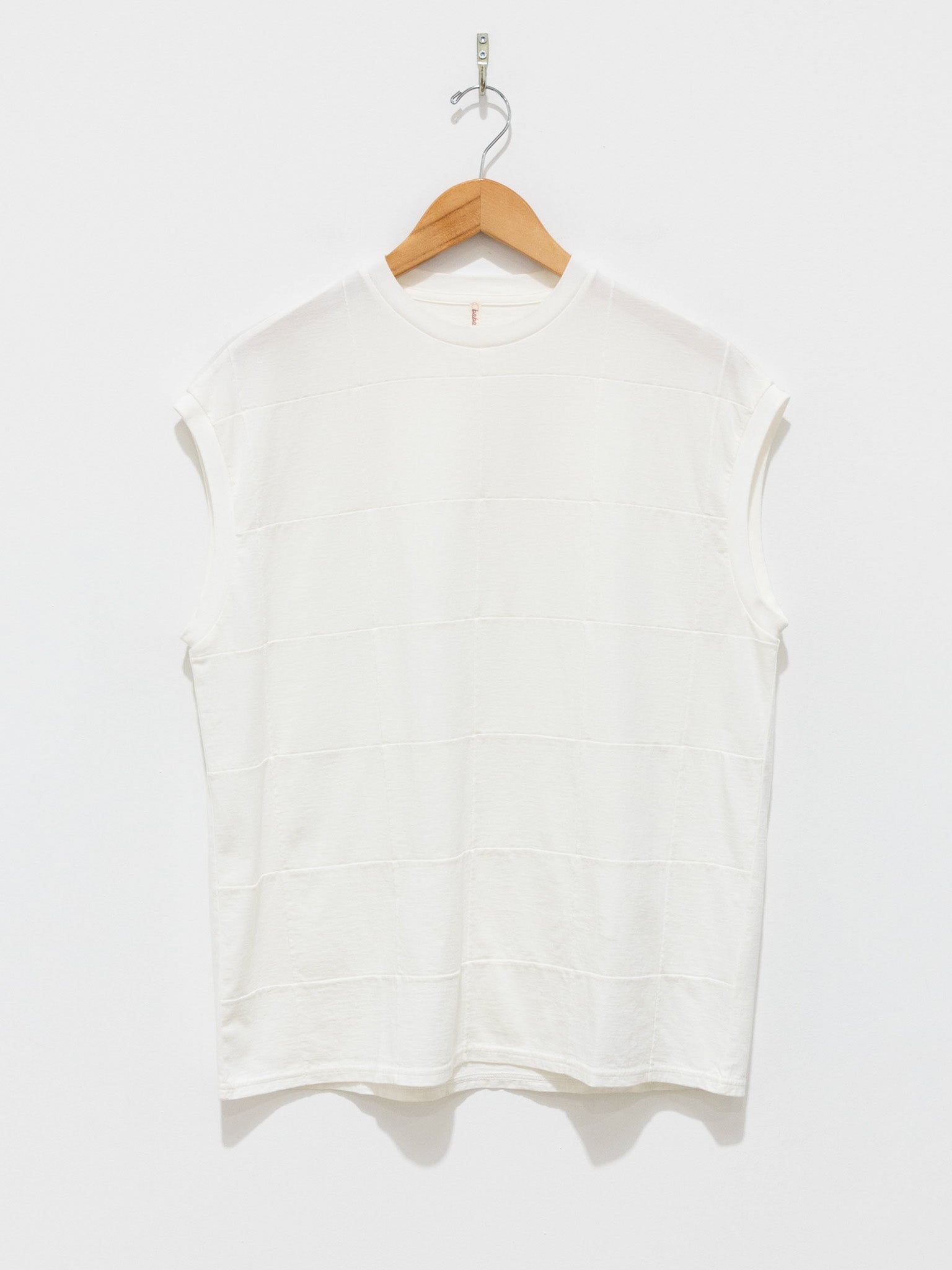 Namu Shop - Babaco Square Patterned Sleeveless Tee - White