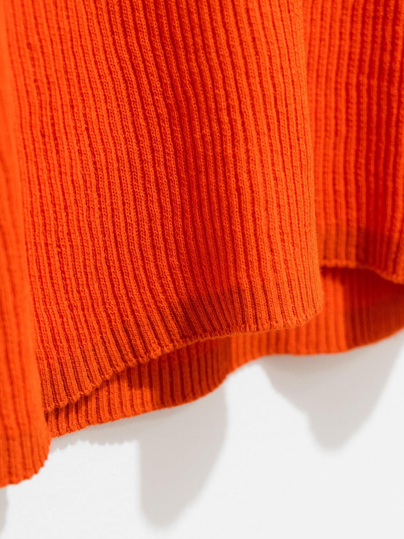 Namu Shop - Studio Nicholson Rakko Fine Crepe Cotton Knit Tank - Mandarin