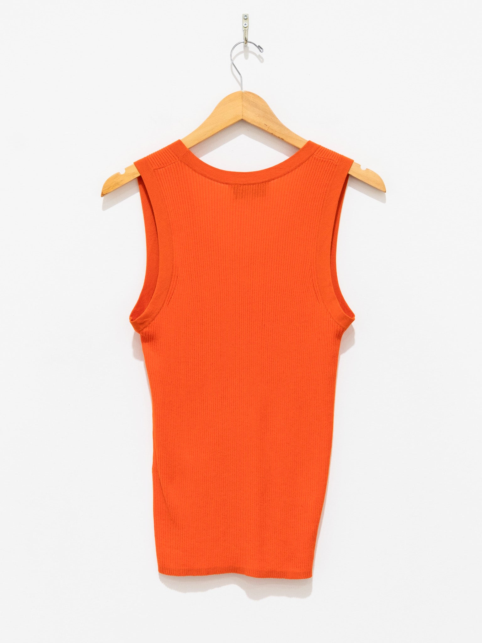Namu Shop - Studio Nicholson Rakko Fine Crepe Cotton Knit Tank - Mandarin