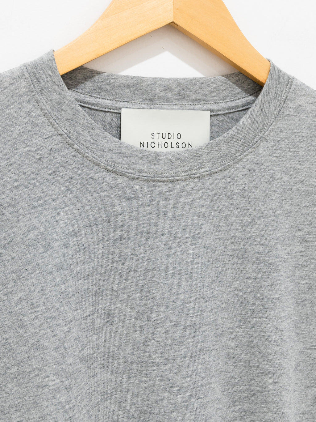 Namu Shop - Studio Nicholson Marine Perfect Tee - Grey Marl