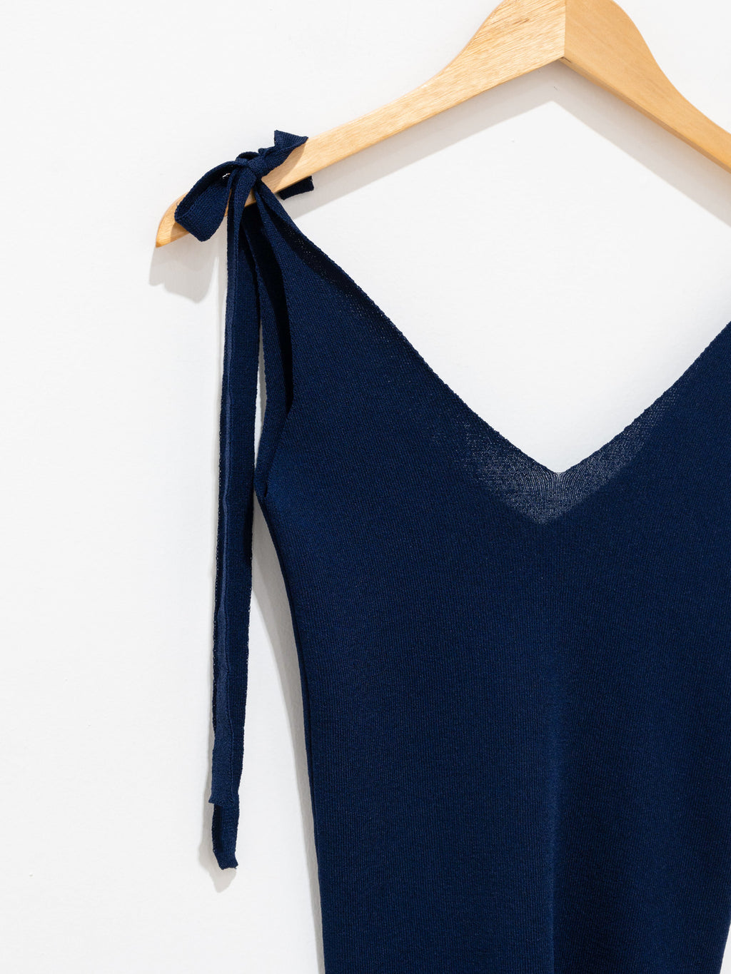 Namu Shop - Sara Lanzi Bow Strap Top - Navy