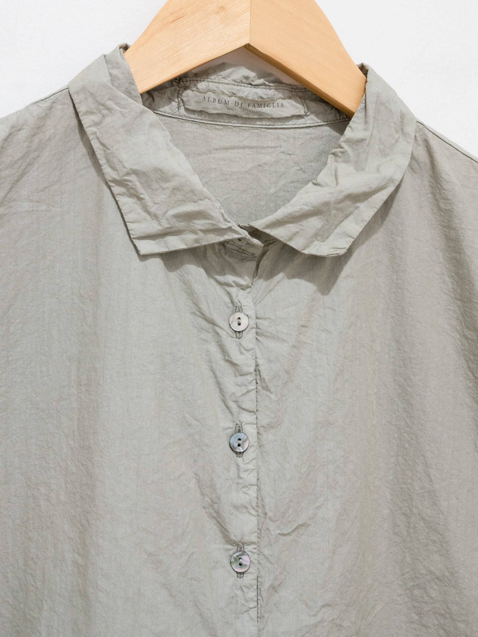 Namu Shop - Album di Famiglia Short Collar Shirt TC - Stone