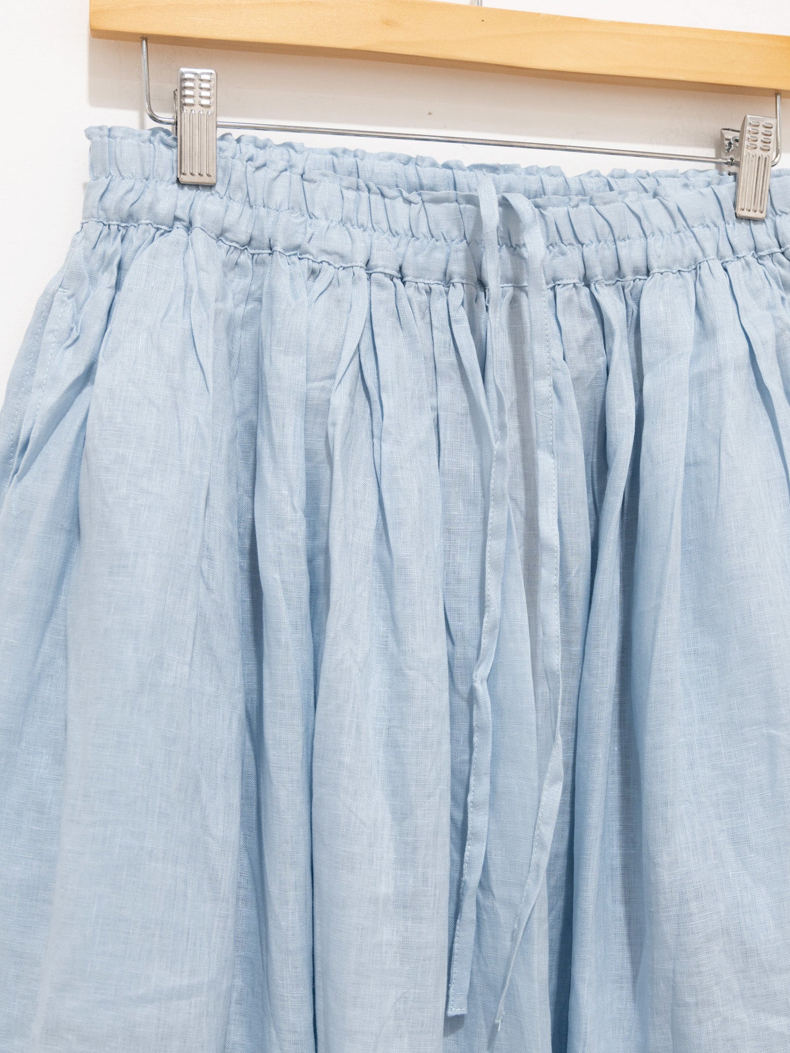 Namu Shop - Ichi Antiquites Color Linen Skirt - Light Blue