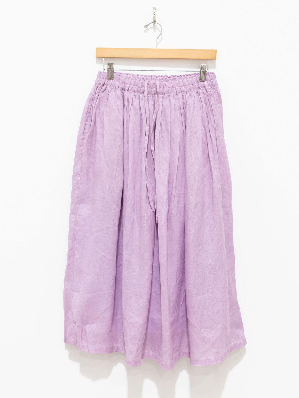 Namu Shop - Ichi Antiquites Color Linen Skirt - Violet