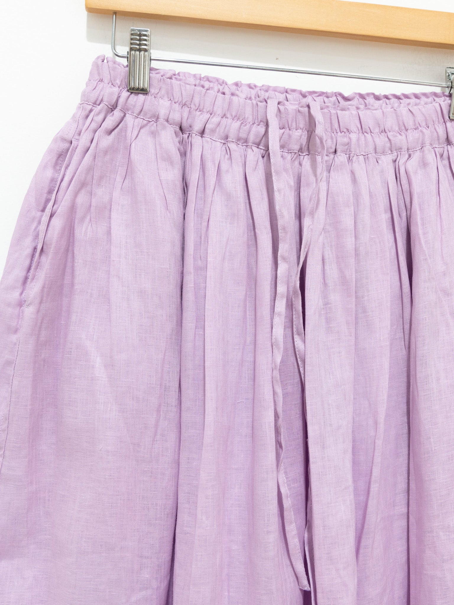 Namu Shop - Ichi Antiquites Color Linen Skirt - Violet