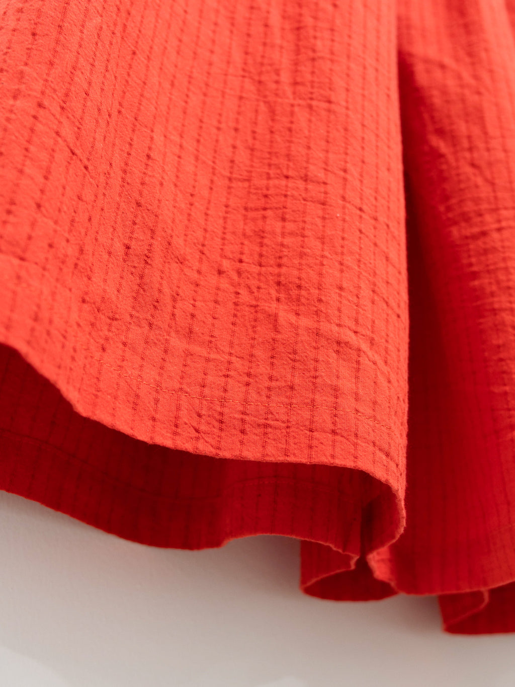 Namu Shop - Ichi Antiquites AZUMADAKI Dobby Stripe Skirt - Orange Red