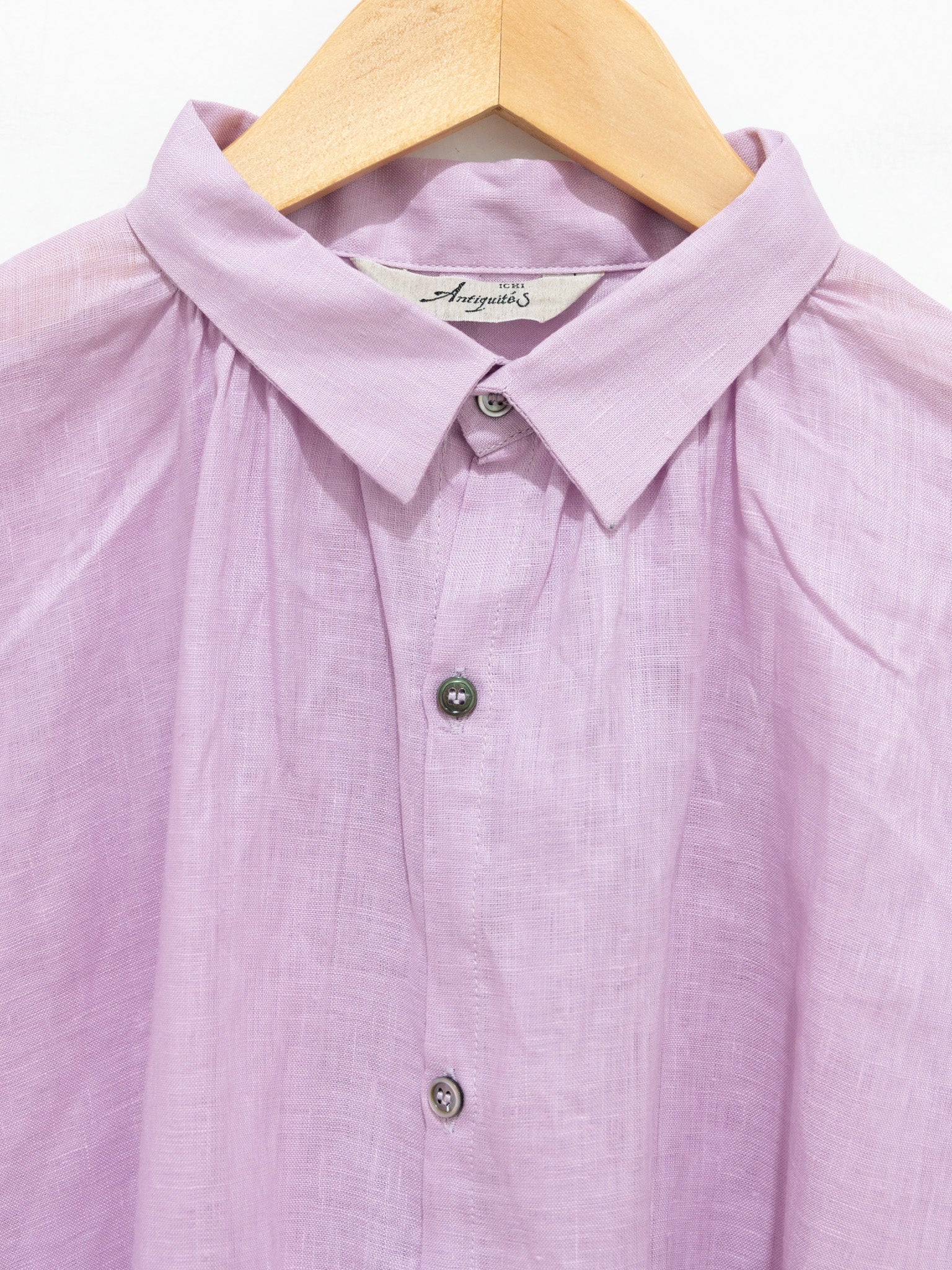 Namu Shop - Ichi Antiquites Color Linen Shirt - Violet
