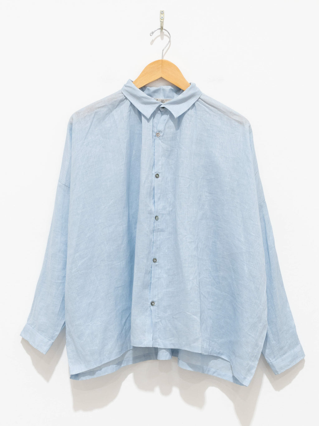 Namu Shop - Ichi Antiquites Color Linen Shirt - Light Blue