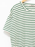 Namu Shop - Ichi Antiquites Cotton Border T-shirt - Natural x Green