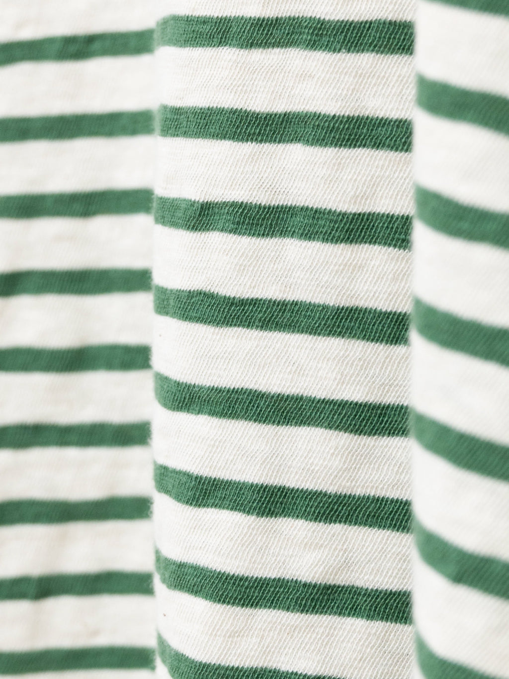 Namu Shop - Ichi Antiquites Cotton Border T-shirt - Natural x Green