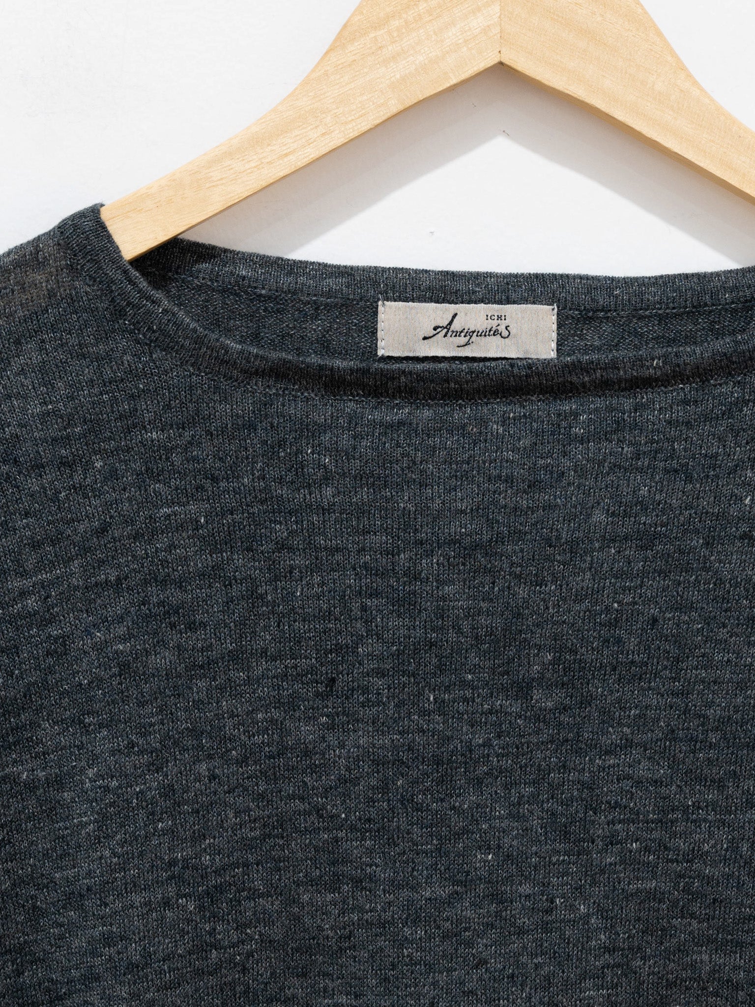 Namu Shop - Ichi Antiquites Linen Knit Pullover - Charcoal