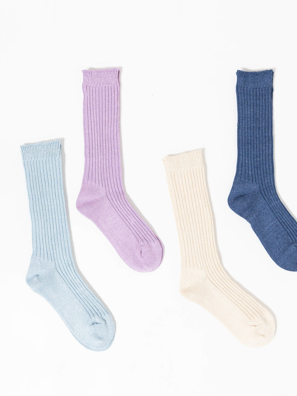 Namu Shop - Ichi Antiquites Linen Rib Socks - 4 Colors