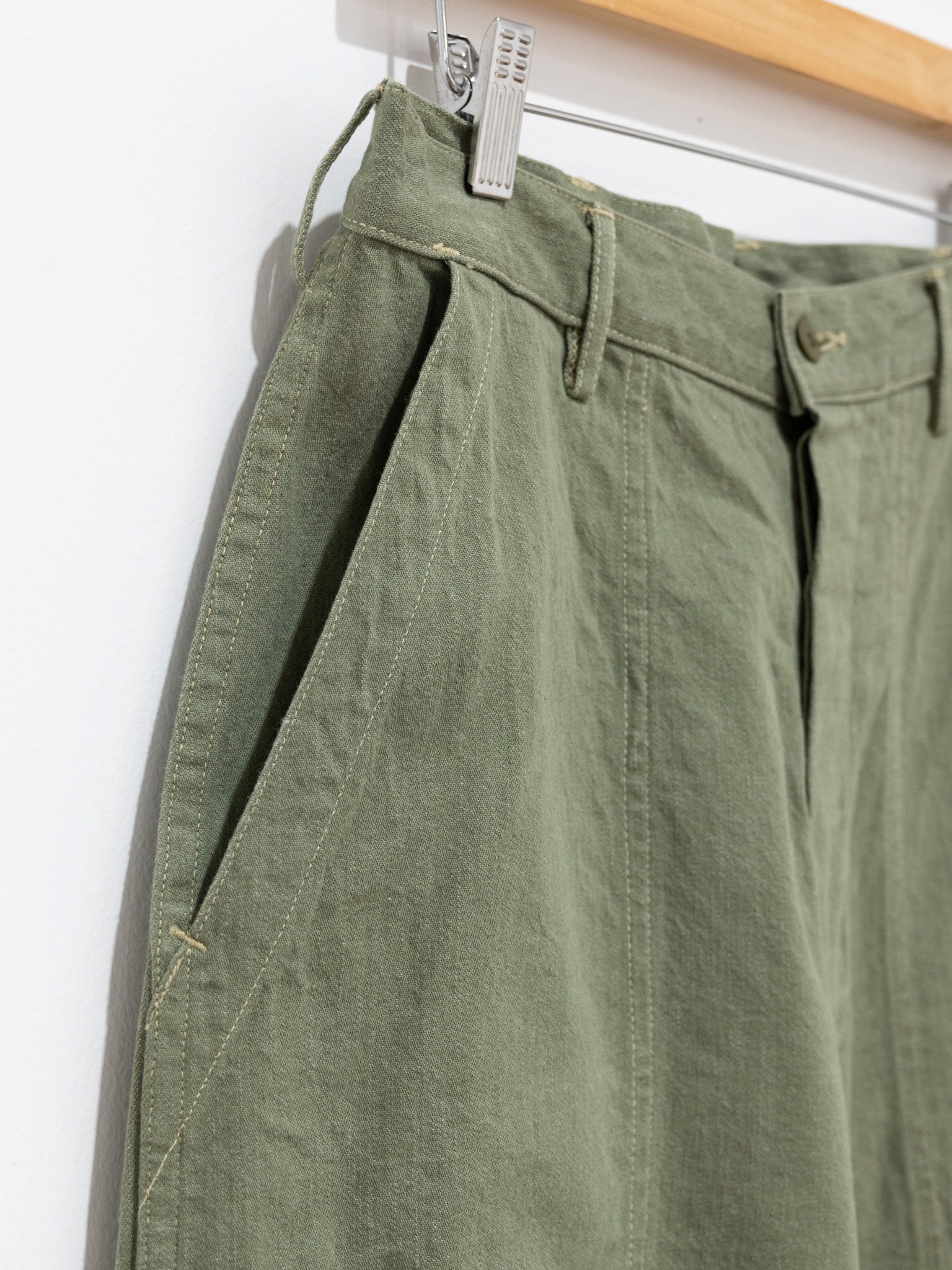 Namu Shop - Kaptain Sunshine Baker Denim Pants - Green