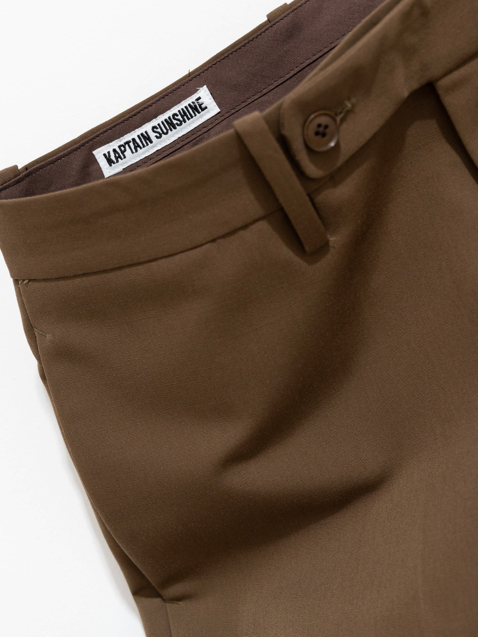 Namu Shop - Kaptain Sunshine Semi Bootcut Slacks - Cocoa