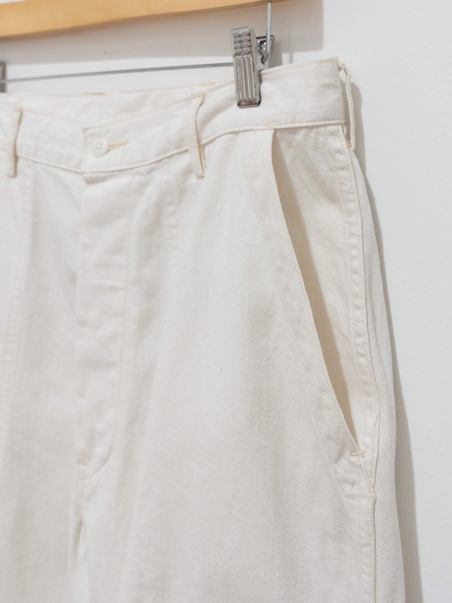 Namu Shop - Kaptain Sunshine Baker Denim Pants - White