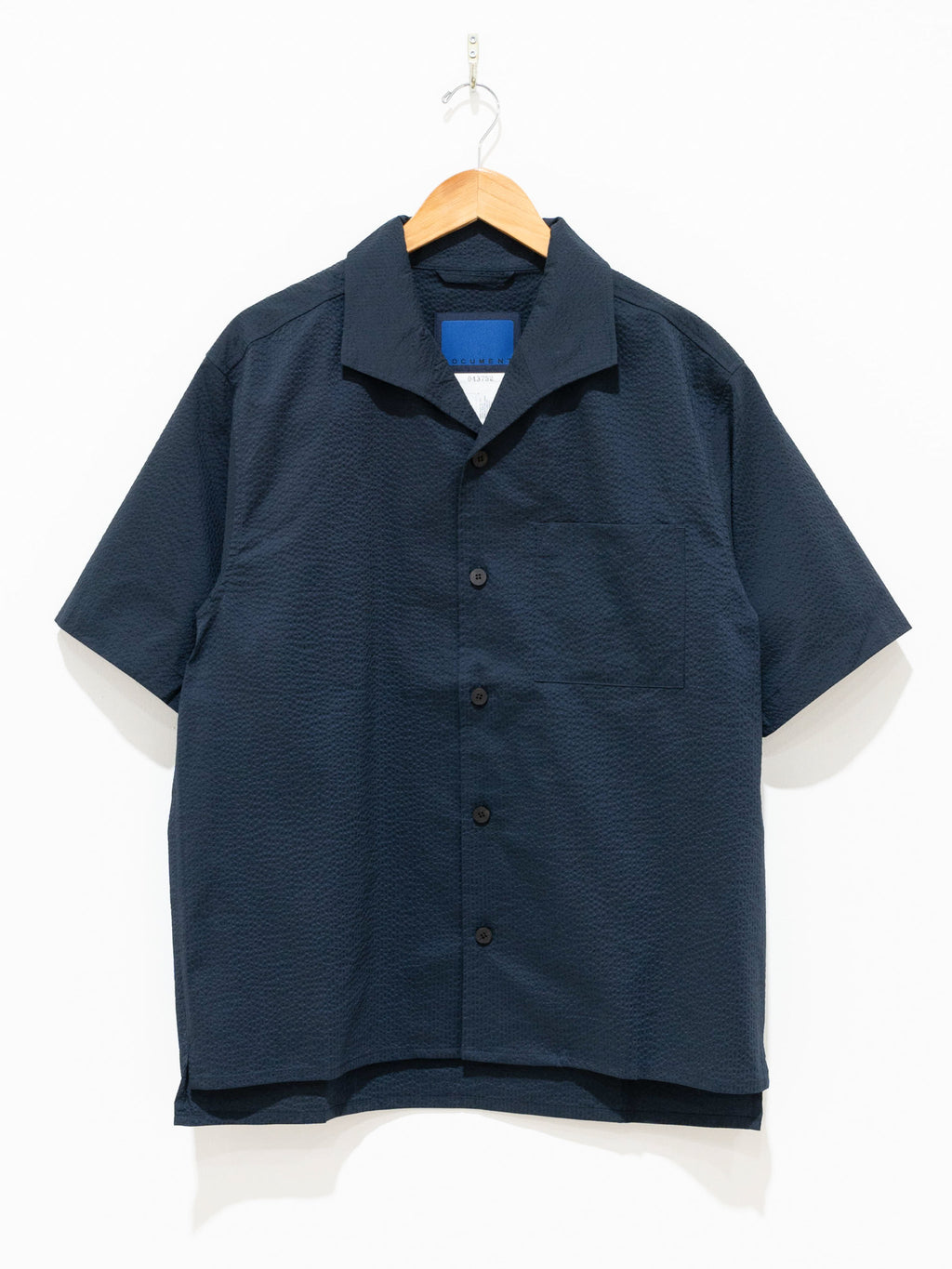 Namu Shop - Document Seersucker Handkerchief Shirt - Navy (restocked)