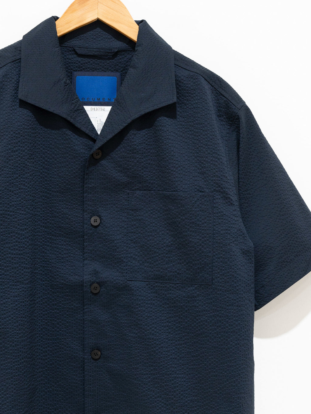 Namu Shop - Document Seersucker Handkerchief Shirt - Navy (restocked)