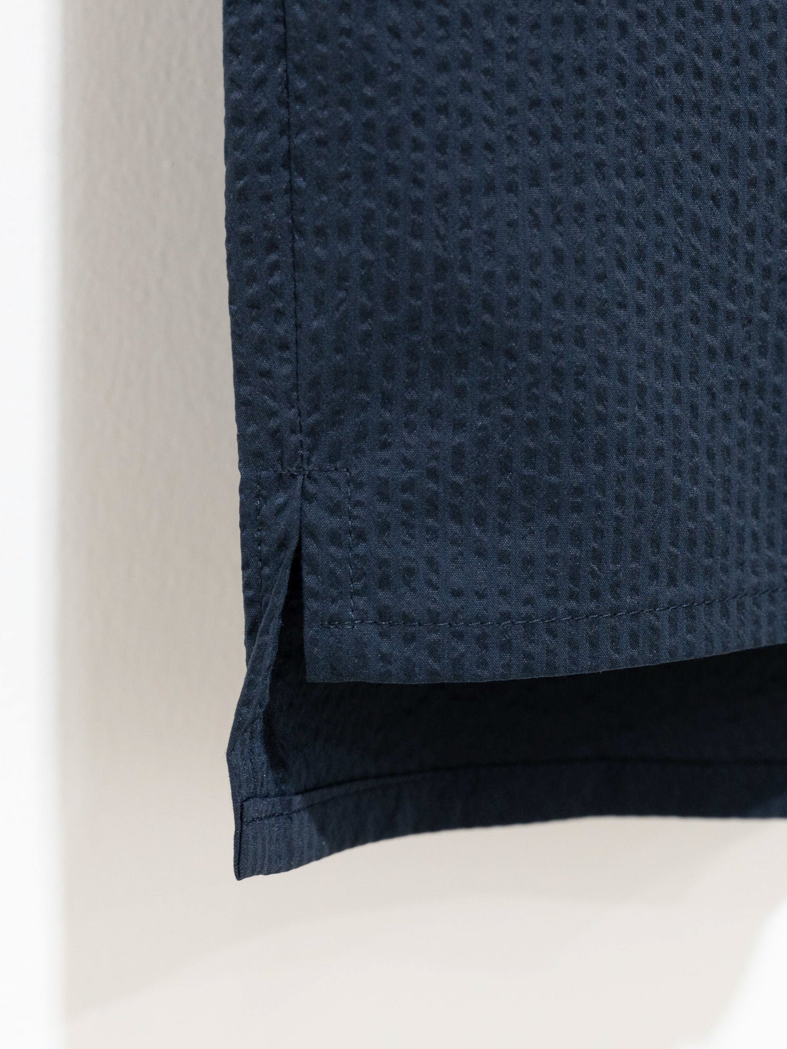 Namu Shop - Document Seersucker Handkerchief Shirt - Navy (restocked)