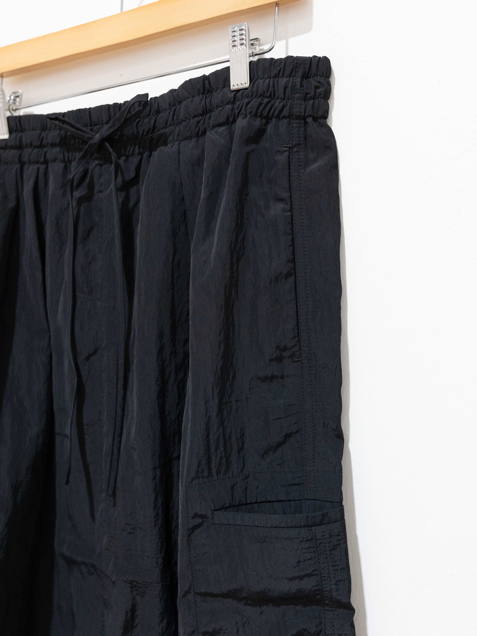 Namu Shop - Studio Nicholson Soledad Textured Viscose Drawstring Skirt - Black