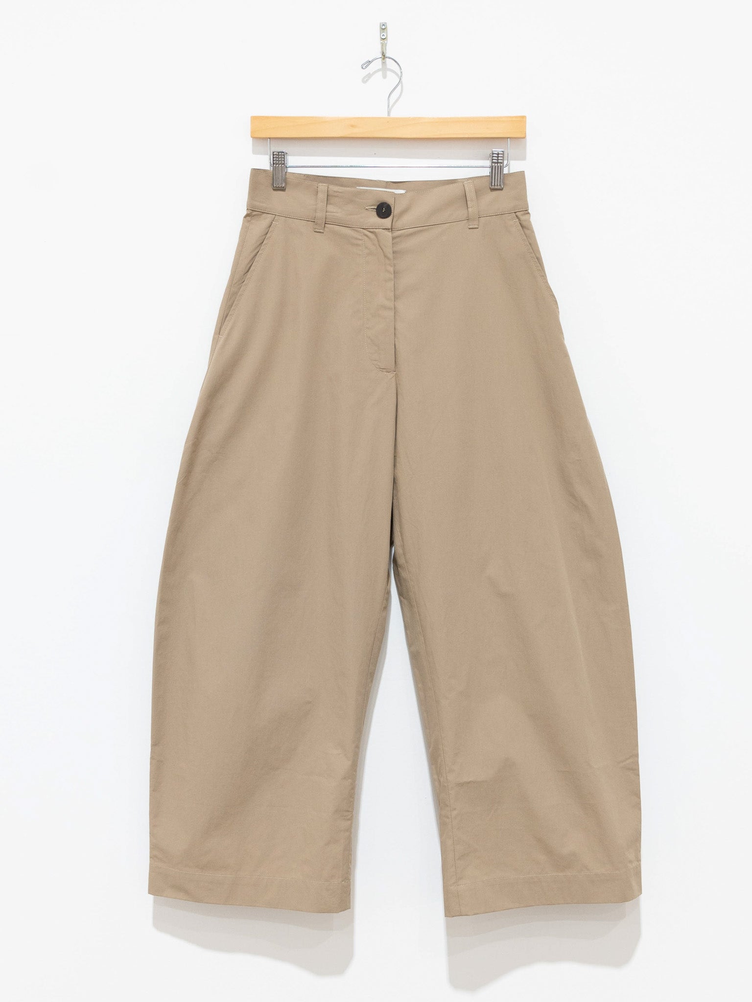 Namu Shop - Studio Nicholson Chalco Powder Cotton Wide Leg Pant - Oyster